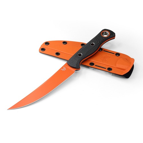 Benchmade 15500OR-2 Meatcrafter Fixed Blade, Carbo