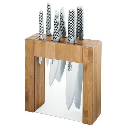Global Ikasu 7 Piece Knife Block Set - Authorised 