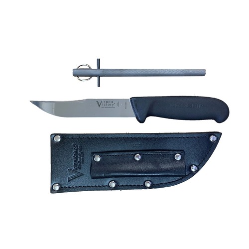 Victory Hunting Knife Kit, Knife, Steel, Leather S